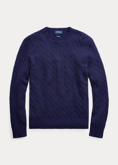 Men's Polo Ralph Lauren Cable-Knit Cashmere Sweater | 572104HKW